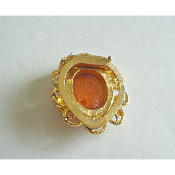 Vintage Brooch Perfume Holder & Cameo Scarf Clip - Picture 7 of 7